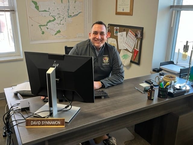 Health Director Dave Synnamon in his office at the Allentown Health Bureau.