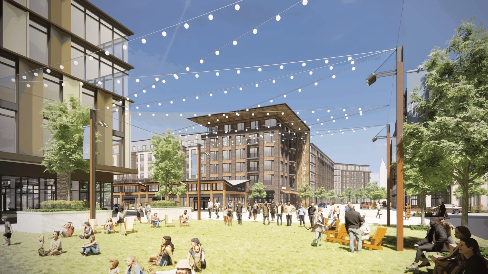 A rendering of the Lehigh Valley Town Center project shown to the Lower Macungie Township Planning Commission on June 13.