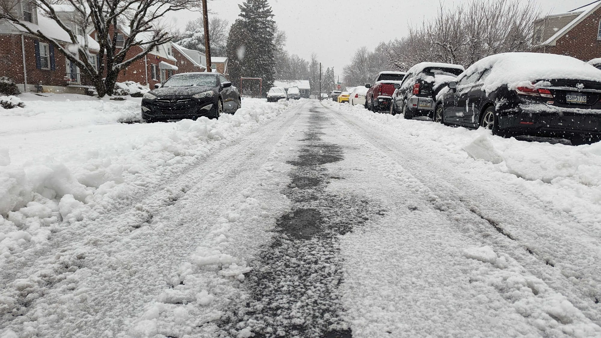 The Midway Manor neighborhood in Allentown received just over 5 inches of snow overnight from Saturday, January 6, 2024 to Su