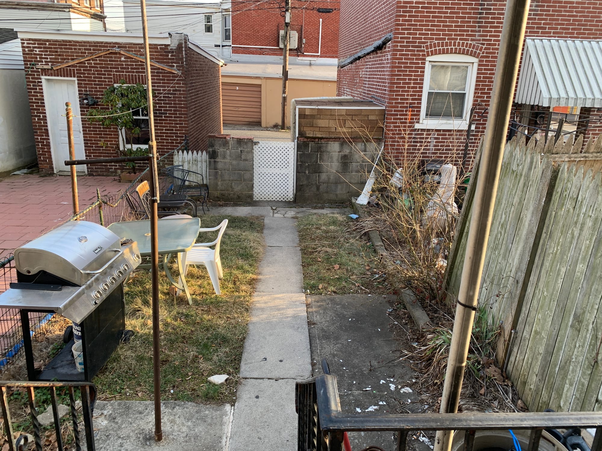 The backyard of the recovery house.