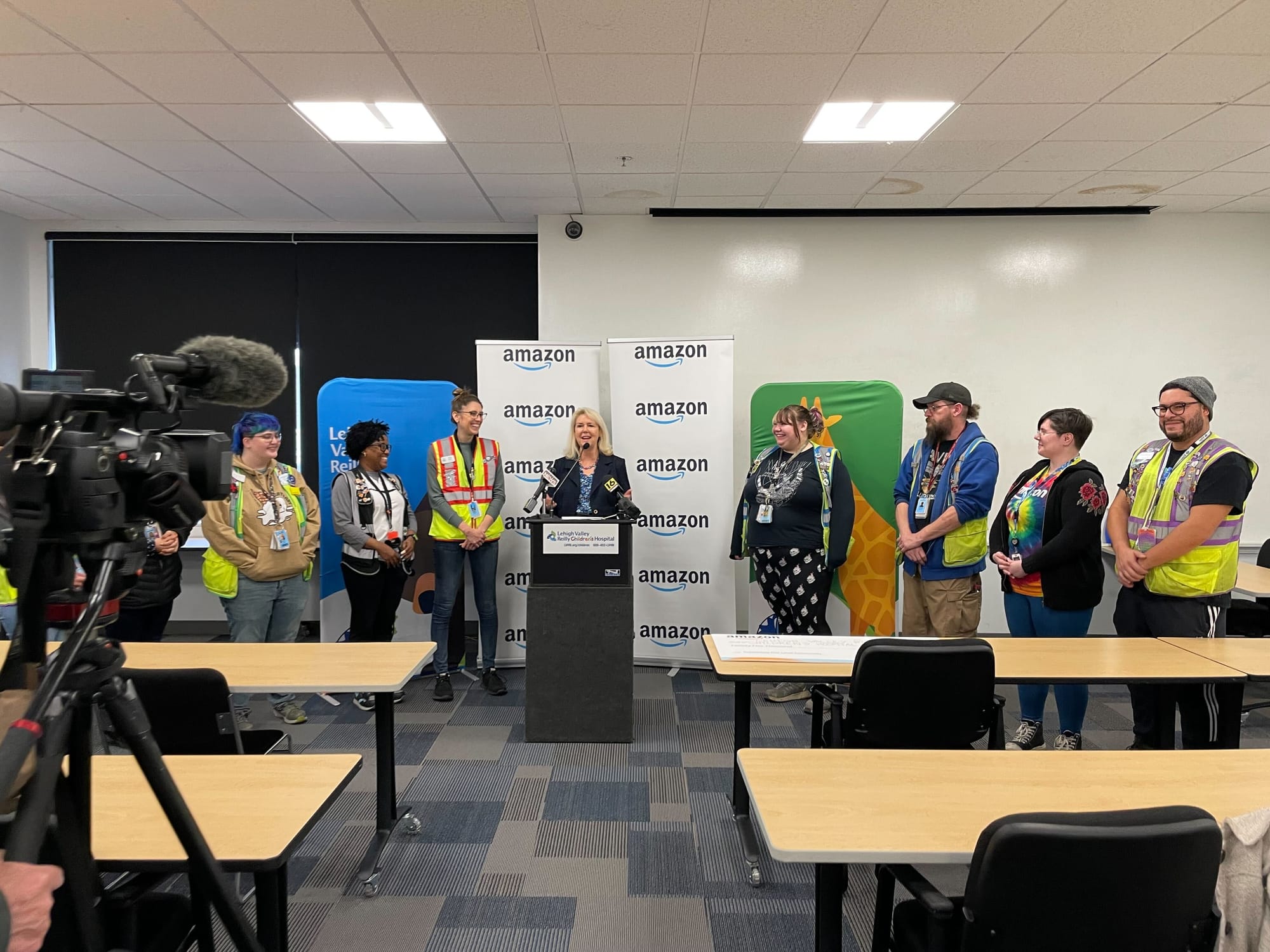 Amazon in Hazle Township announces that they will be awarding Lehigh Valley Reilly Children's Hospital $25,000