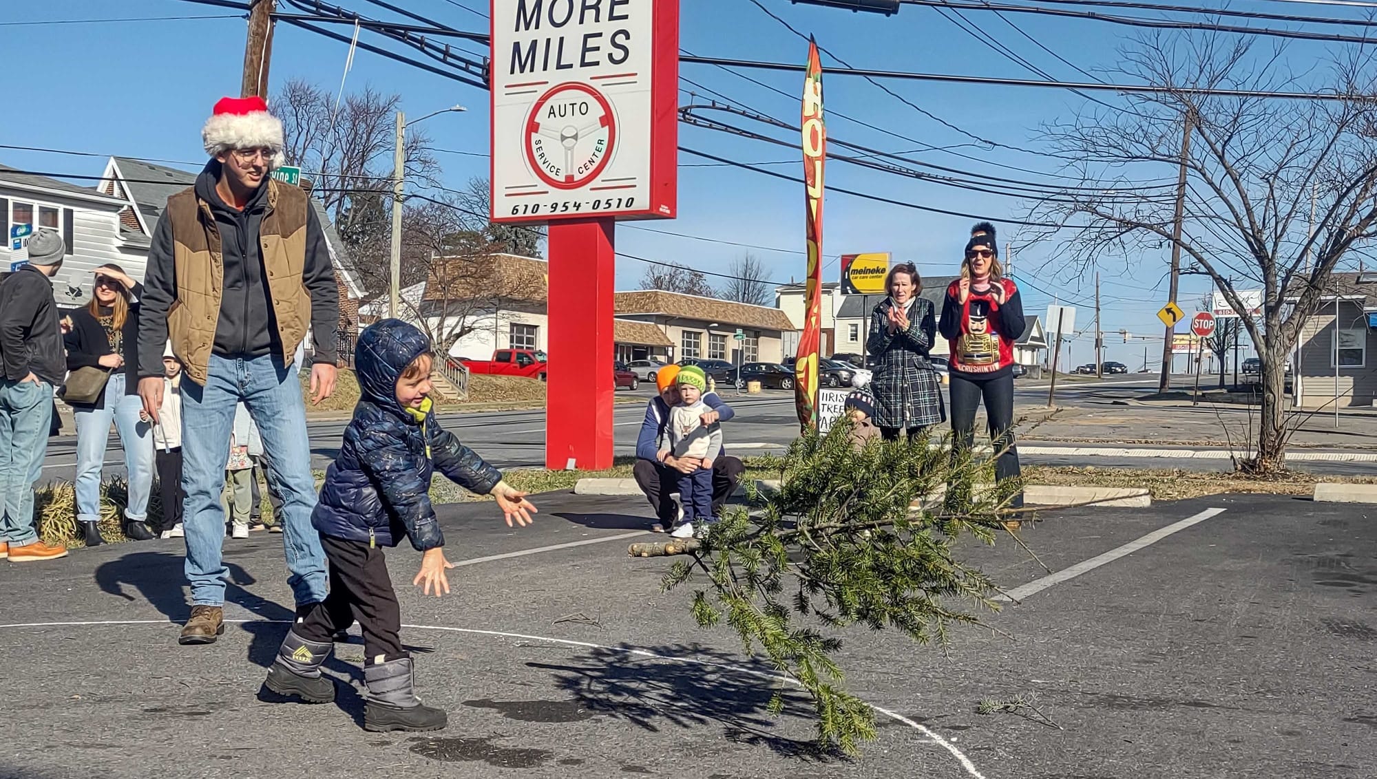 Matthew Gilroy, 4, won the award for "Most Creative Toss." His toss failed to escape the launch circle. Judges awarded him a 