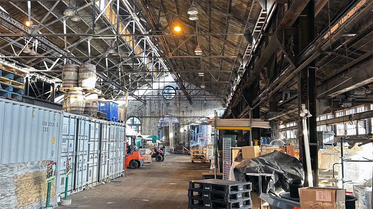 Inside the former Bethlehem Steel Turn and Grind shop building at SteelStacks. ArtsQuest plans to turn the building into an e