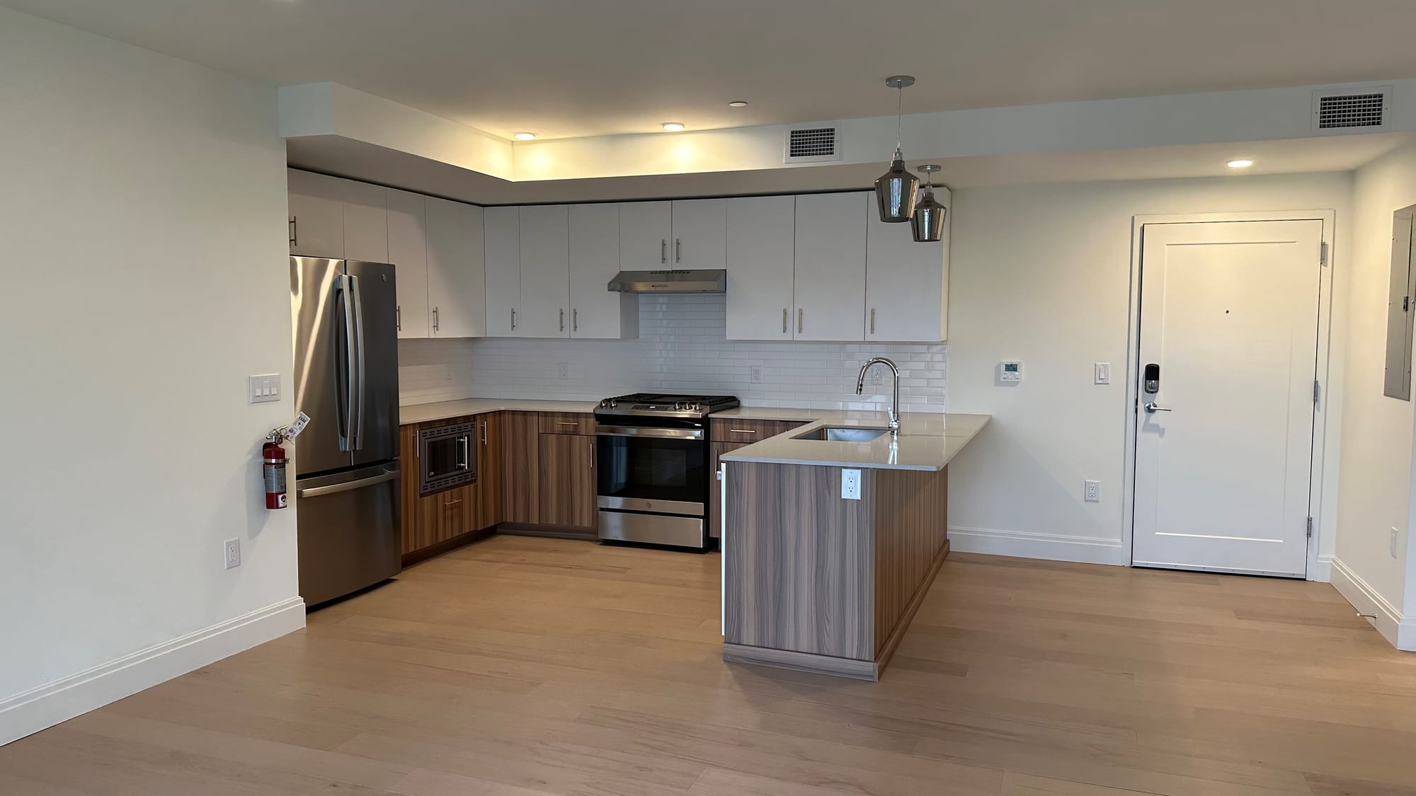 The kitchen of one of The Commodore's luxury apartments.