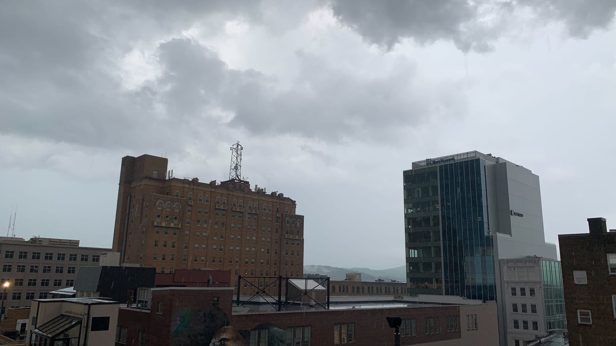 Cloudy gray skies in Allentown. The Lehigh Valley is under a flash flood warning Sunday.