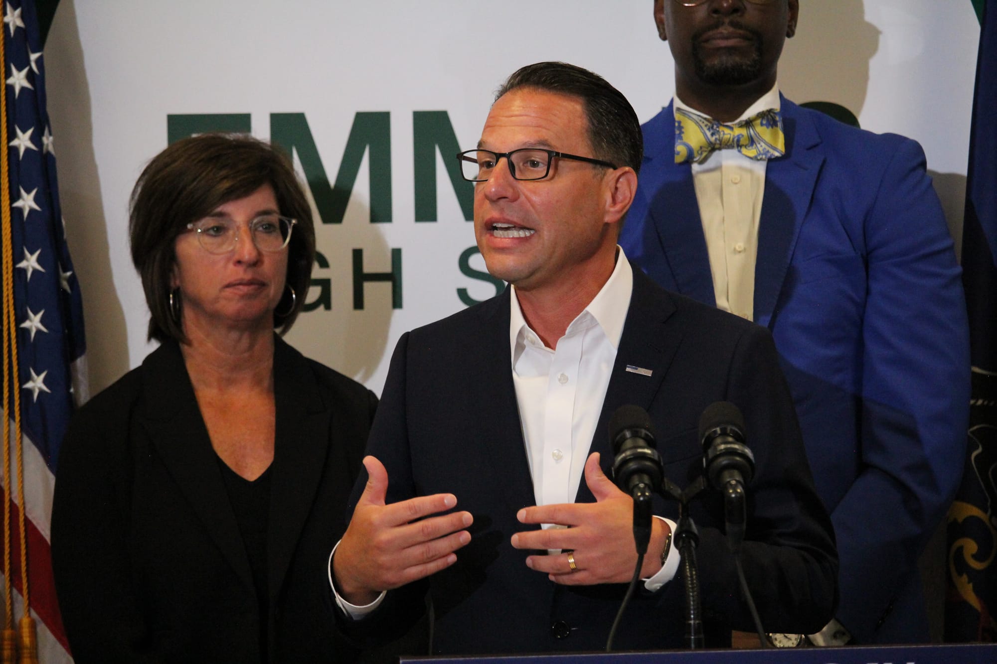 Governor Josh Shapiro visited Emmaus High School on Thursday.