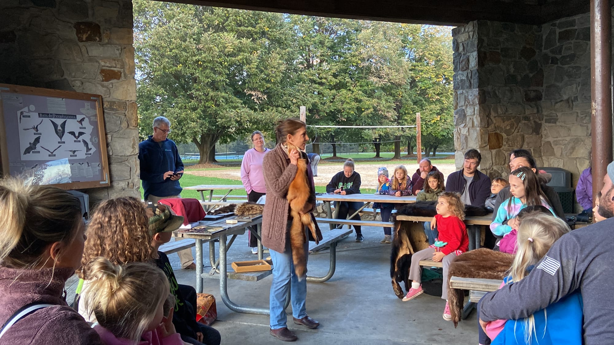 Sue Gallagher, chief naturalist for the Carbon County Environmental Education Center, hosted an education bat event Friday at