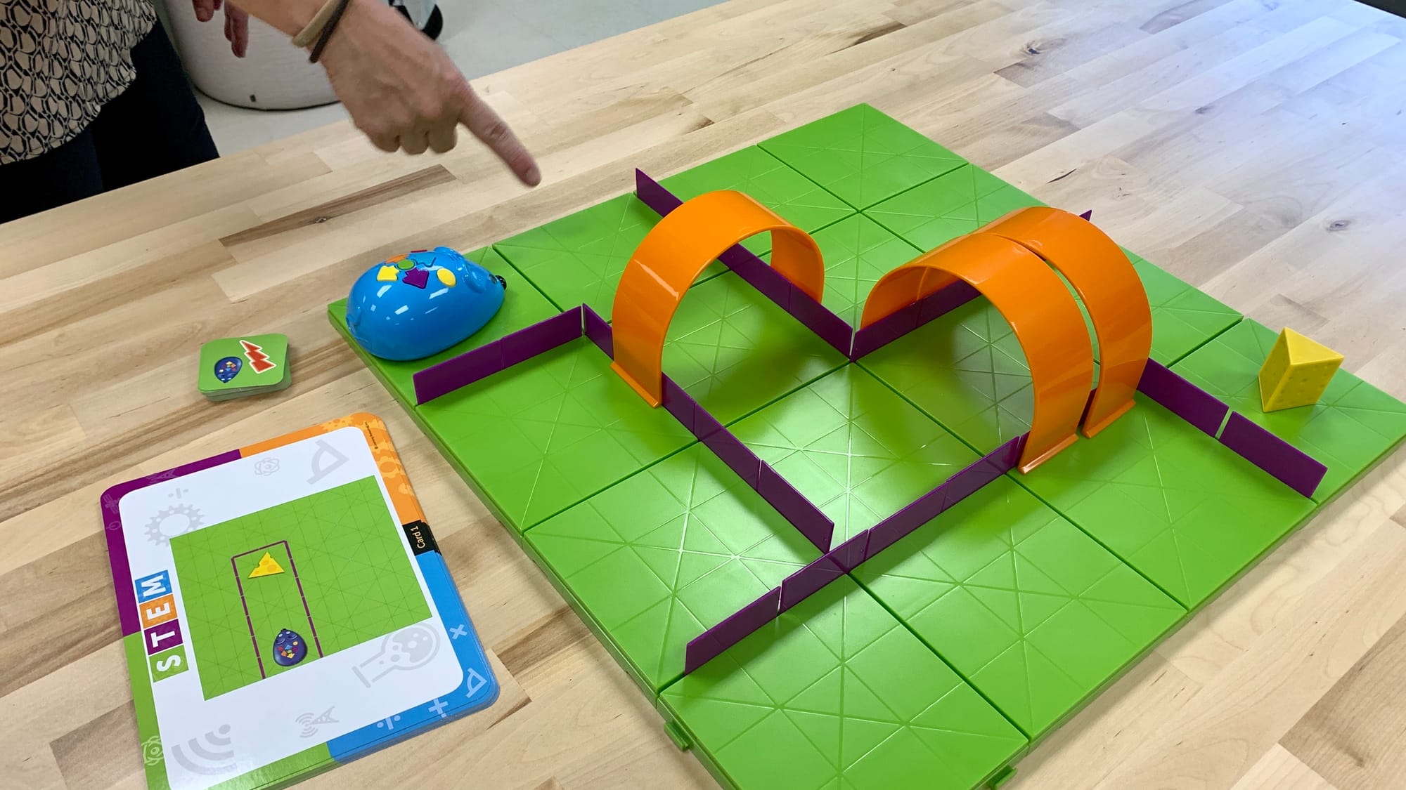 One of the learning tools in the makerspace. It teaches young children the basic steps of coding.