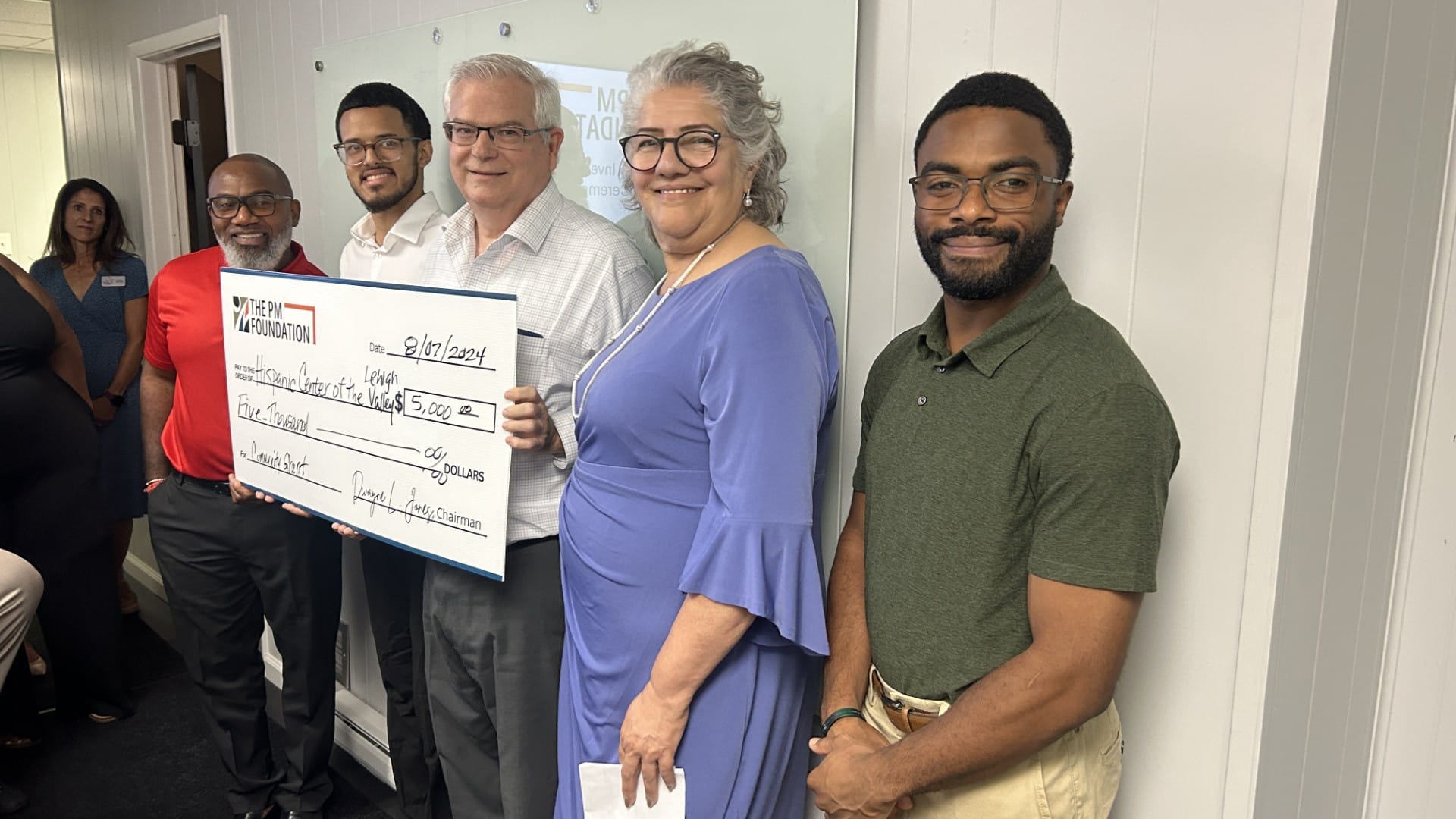 PM Foundation with Matthew de Mena and Joseph Martes of the Hispanic Center of the Lehigh Valley.