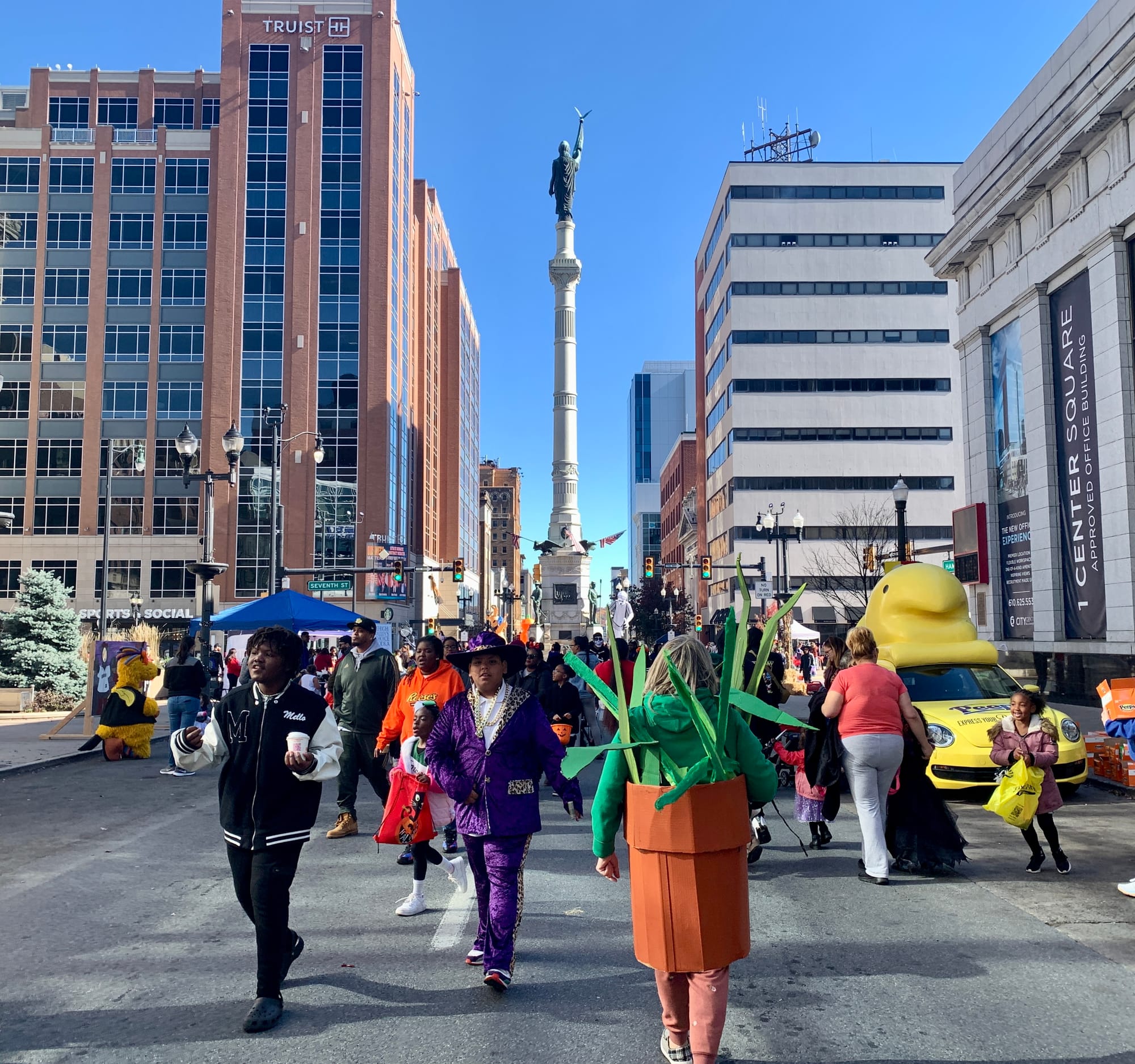 Hamilton street during Allentown's Halloween parade.