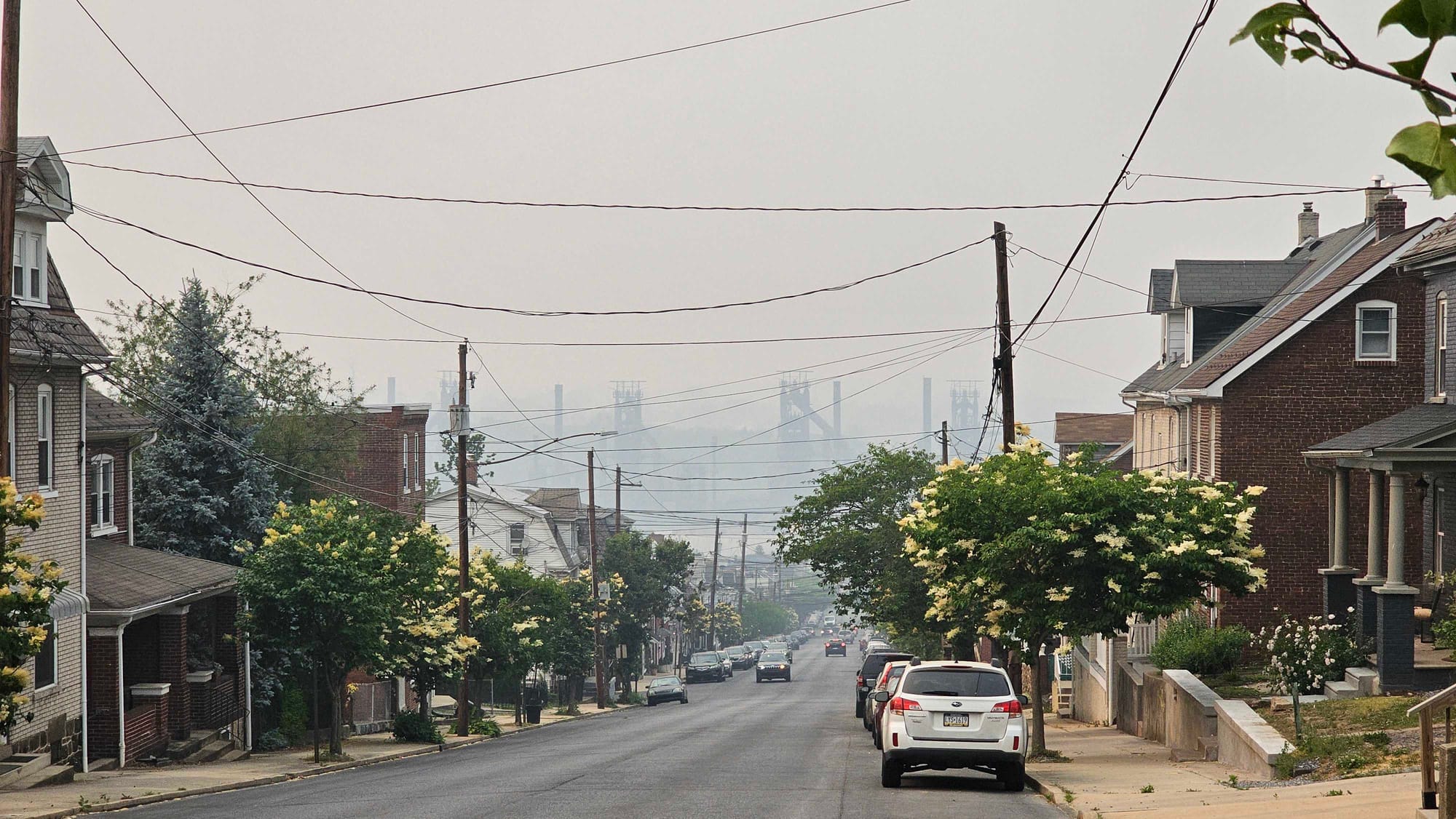 From the top of Hayes Street Hill in Bethlehem.